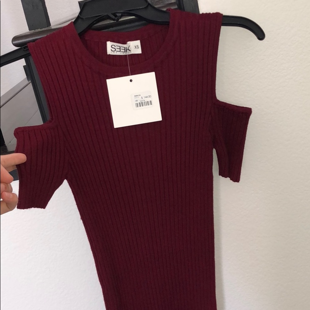 NWT LF Bodycon Dress w/ Open Shoulders